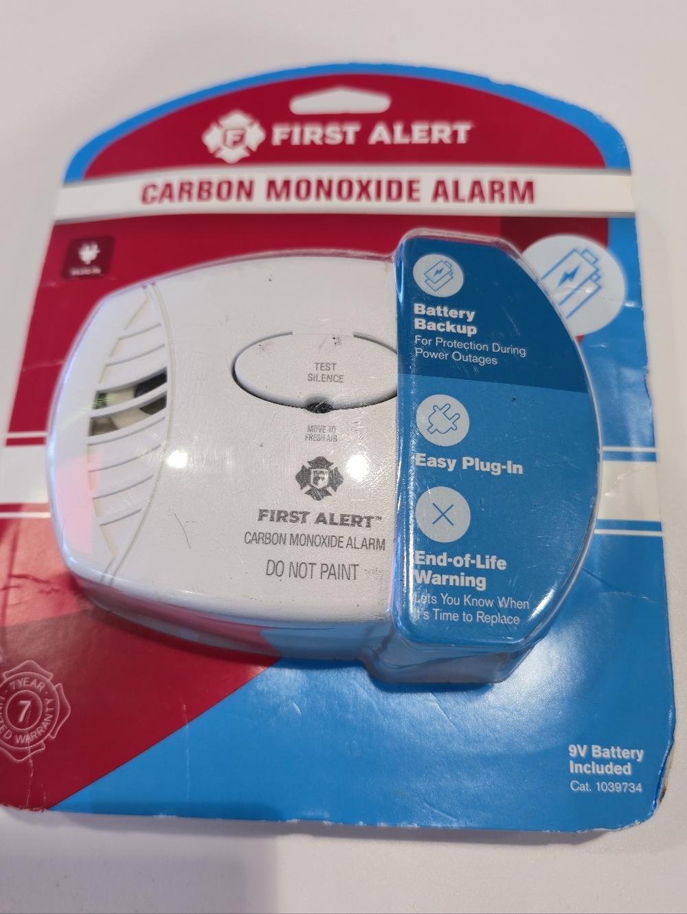 First Alert Carbon Monoxide Alarm Battery included 1039734 New